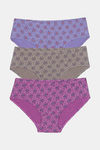 Rosaline Pure Cotton Full Coverage Floral Swirls Panty (Pack of 3) — thumbnail 4